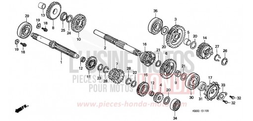 BOITE DE VITESSES NSR125R1 de 2001